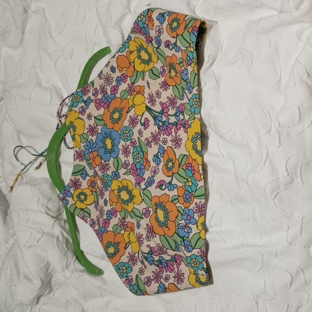 Zara XXL Halter Crop Backless Flower High Neck Top - Picture 4 of 7